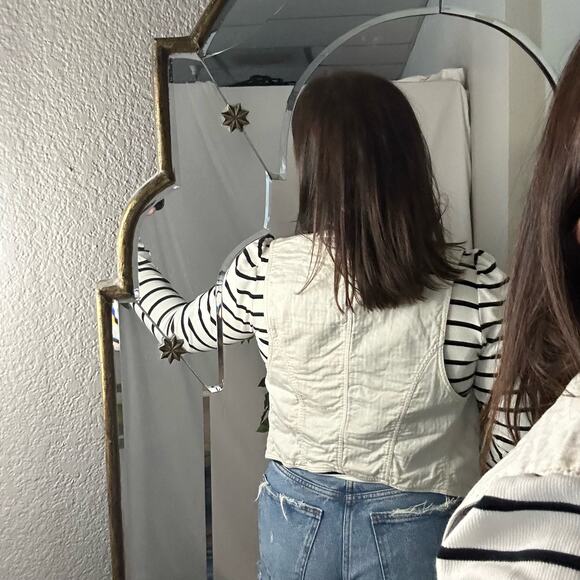 Free People Military Embellished Vest White Size Small - Picture 3 of 5